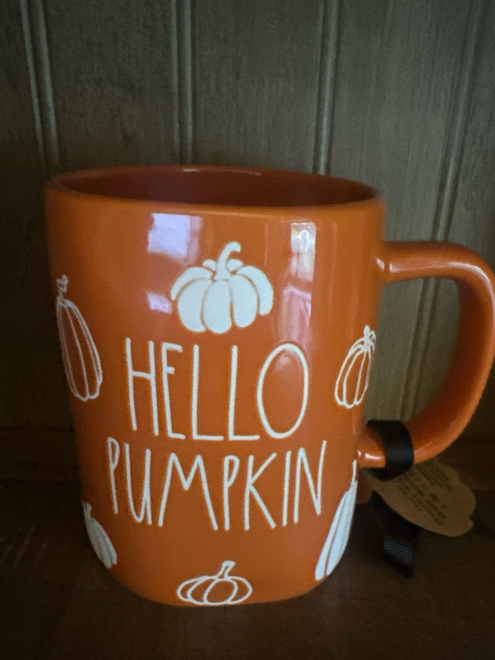 Rae Dunn “Hello Pumpkin” Fall Autumn Orange Coffee Mug New